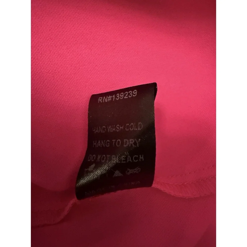 Tuckernuck POMANDER PLACE Kenzo Dress XL Electric Pink Tiered Long Sleeve Shift - Picture 9 of 10